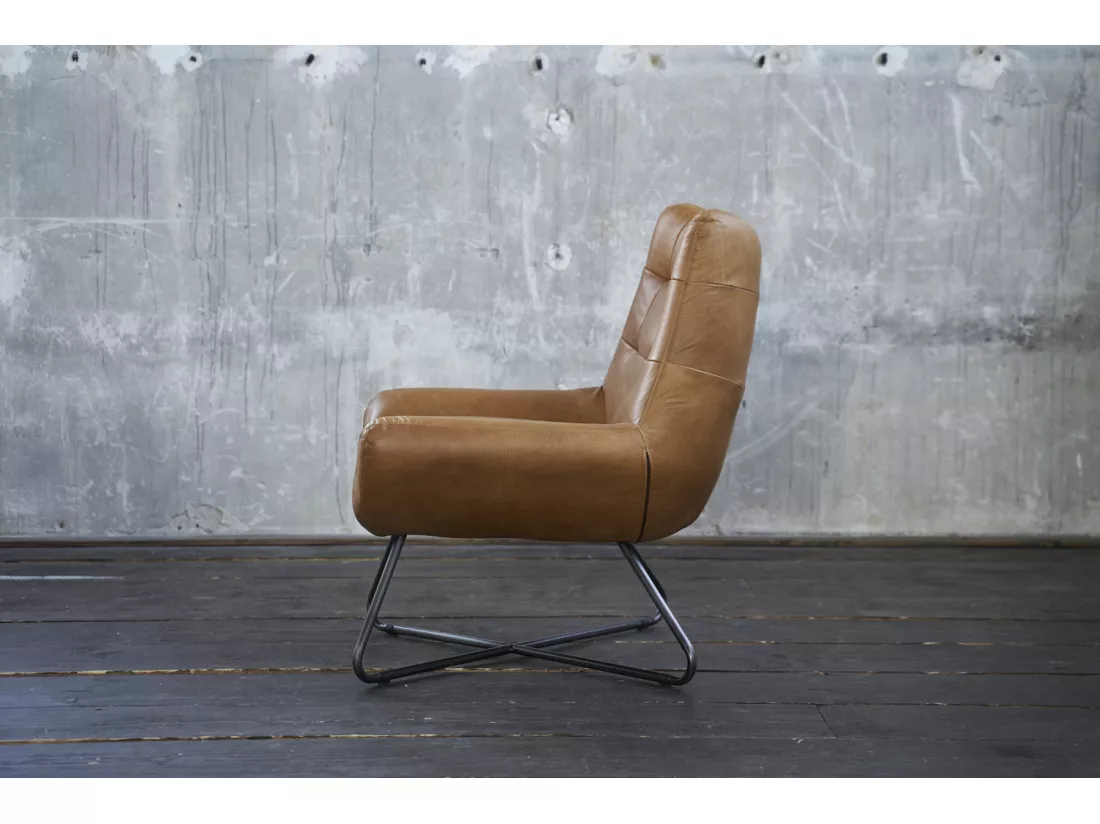 Fauteuil - marron cuir - SNOOZE