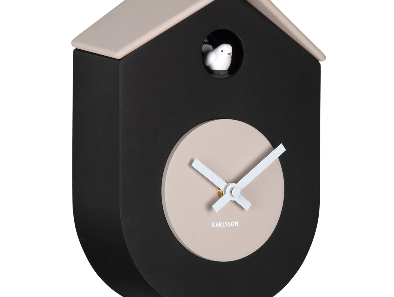 Wandklok Grato Cuckoo - Zwart & warmgrijs