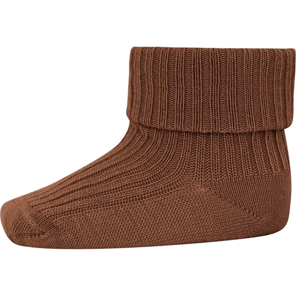 MP 589 Wool Rib Baby Strømper 34 Peacan Pie