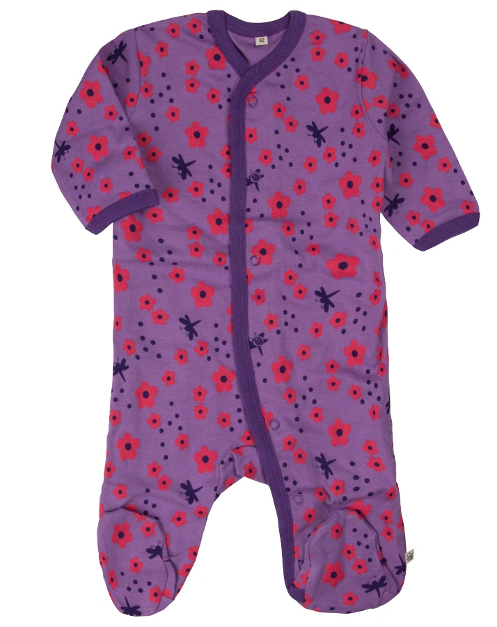 Strampler GIRLISH 2er-Pack mit Fuß in pink/lila