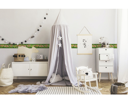 Zelfklevende rand 40372-5 Alleen Rand Jungle geelgroen 5 m x 15 cm