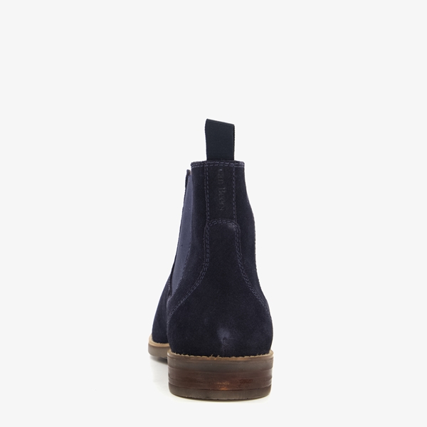 Van Beers suede heren chelsea boots blauw