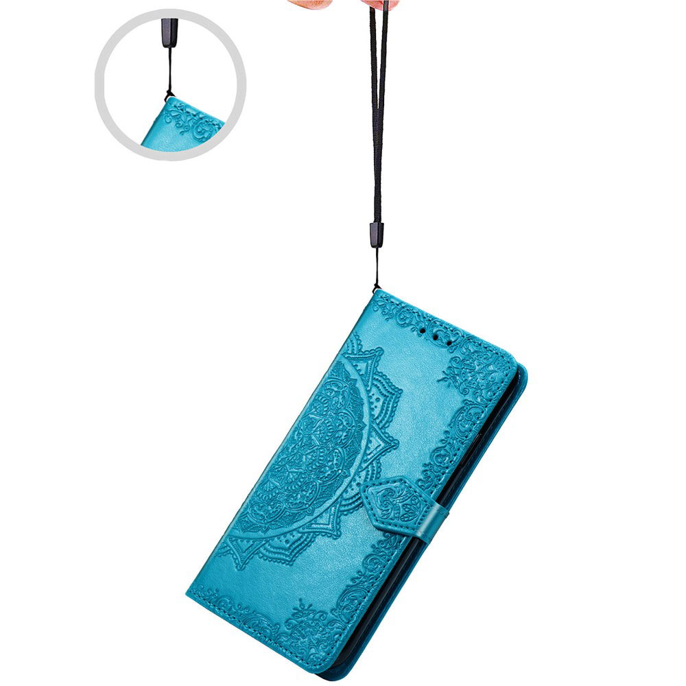 Samsung Galaxy A52s 5G / A52 (5G) Leder Tasche Flip Cover Mandala - Blau