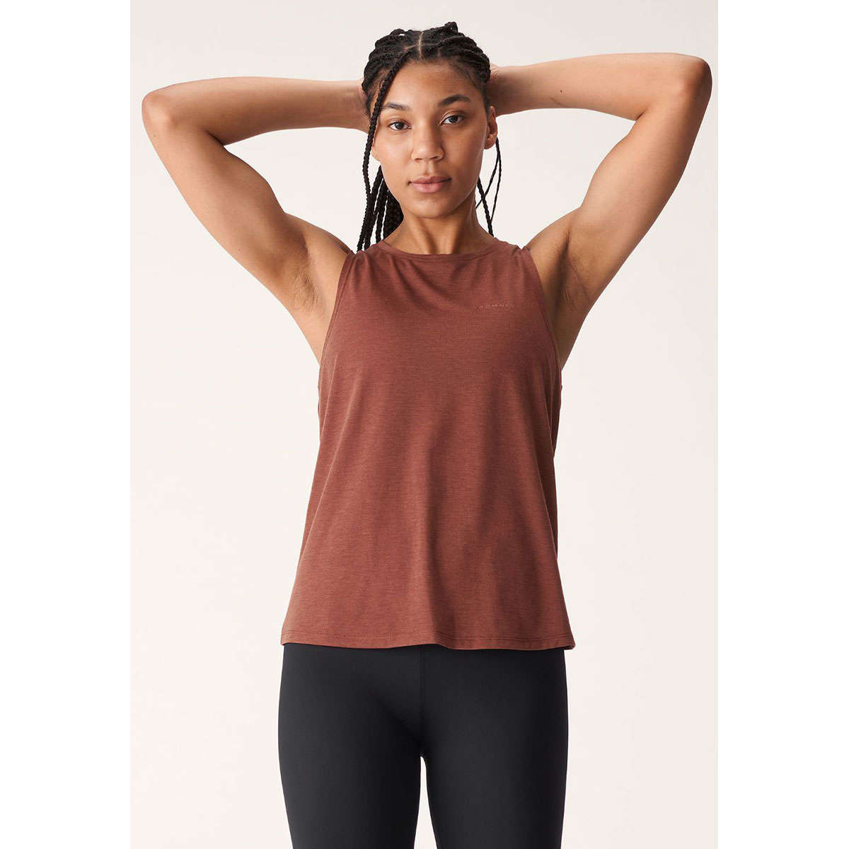 Röhnisch Split Back Hardloopshirt Zonder Mouwen Bruin Dames
