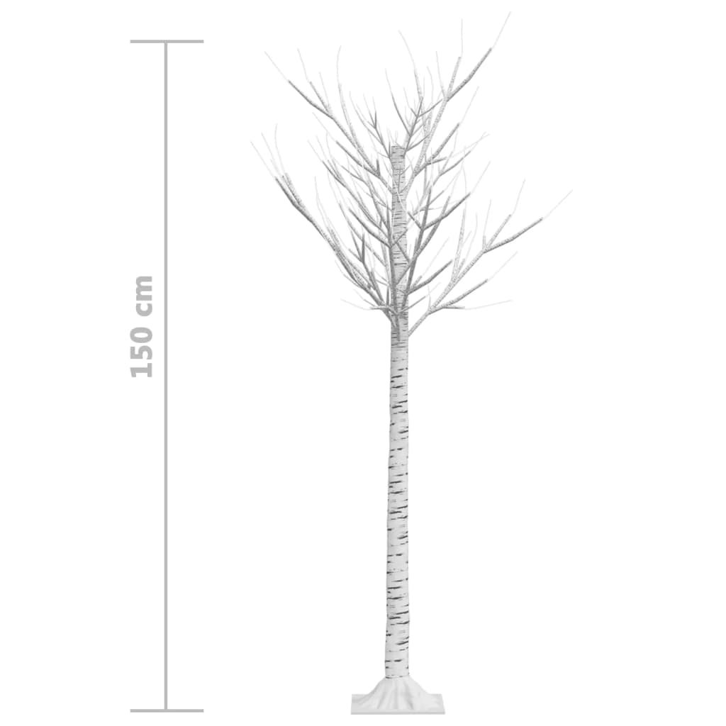 Sapin de noël 140 led blanc chaud saule 1,5 m int/ext