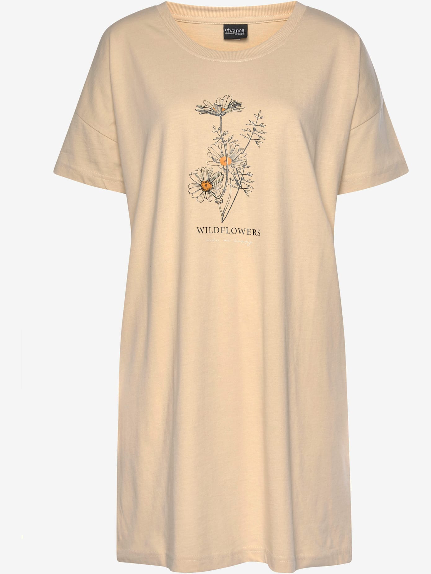 T-shirt de nuit court par lot de 2