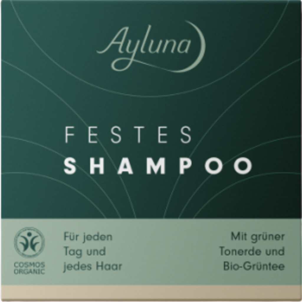 Ayluna  Festes Shampoo Grüne Tonerde & Bio-Grüntee, 60 g