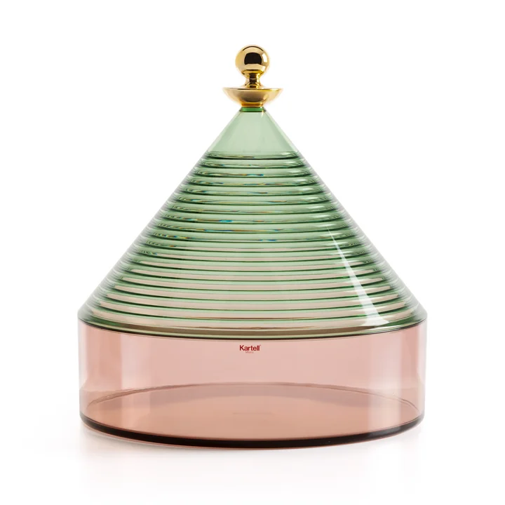 Kartell - Trullo Tischbehälter, salbeigrün / rose