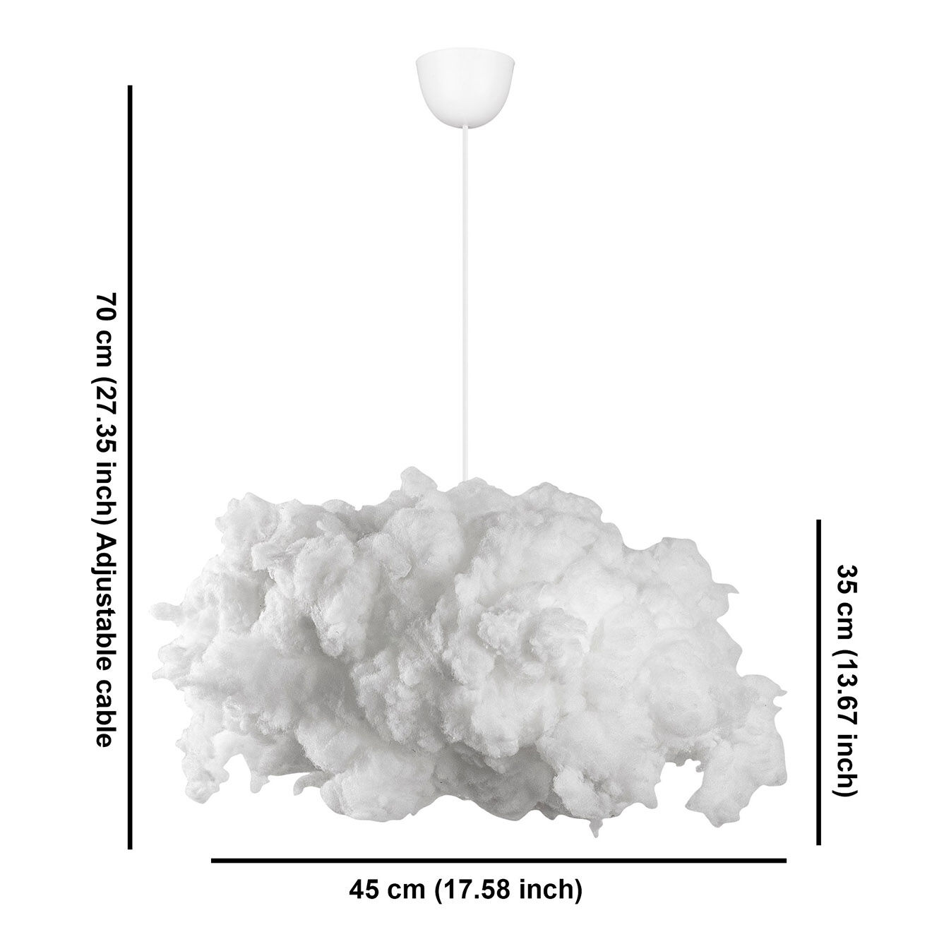 Opviq Suspension Cloud blanche - 45x70 cm