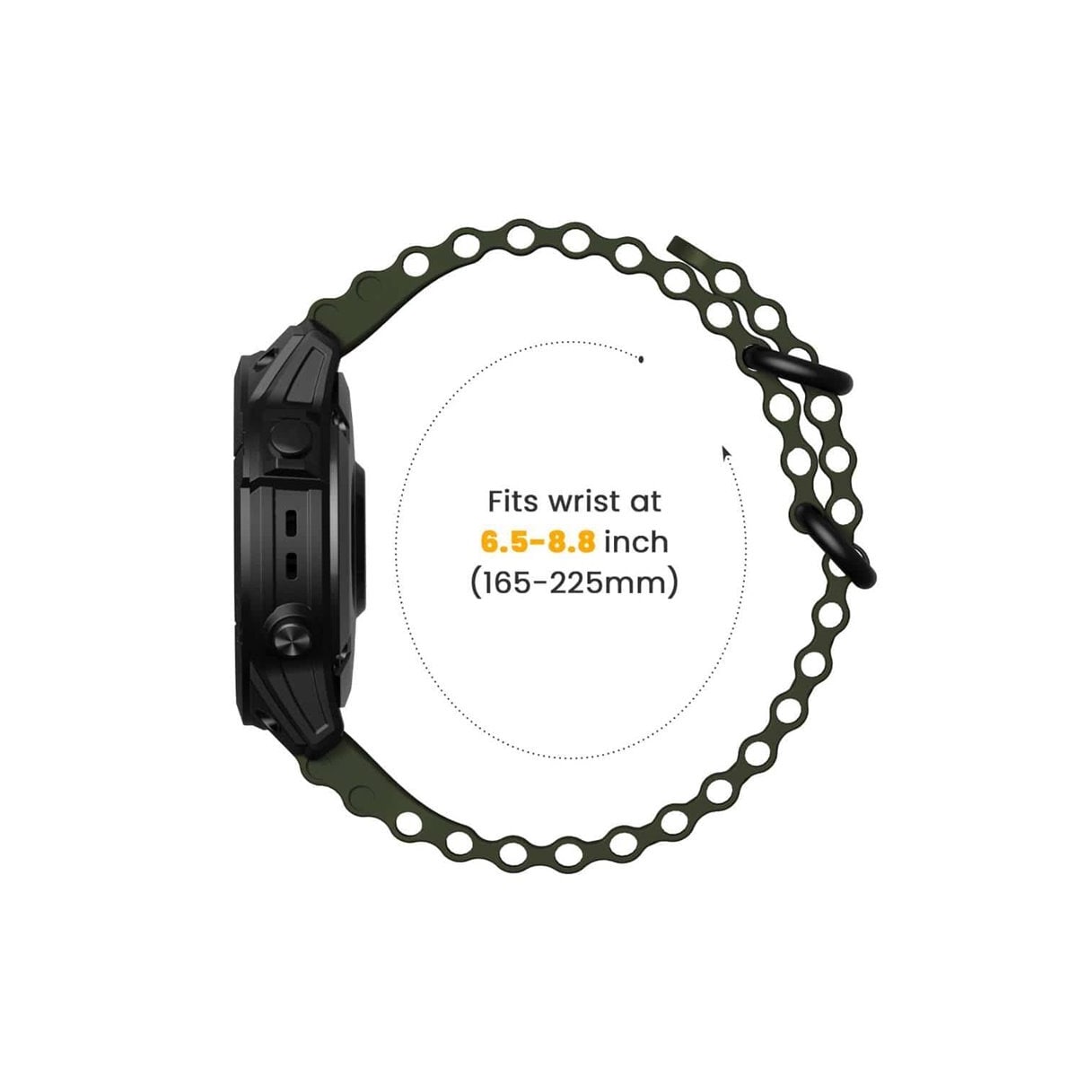Ocean klokkereim Garmin Fenix 6X - Army