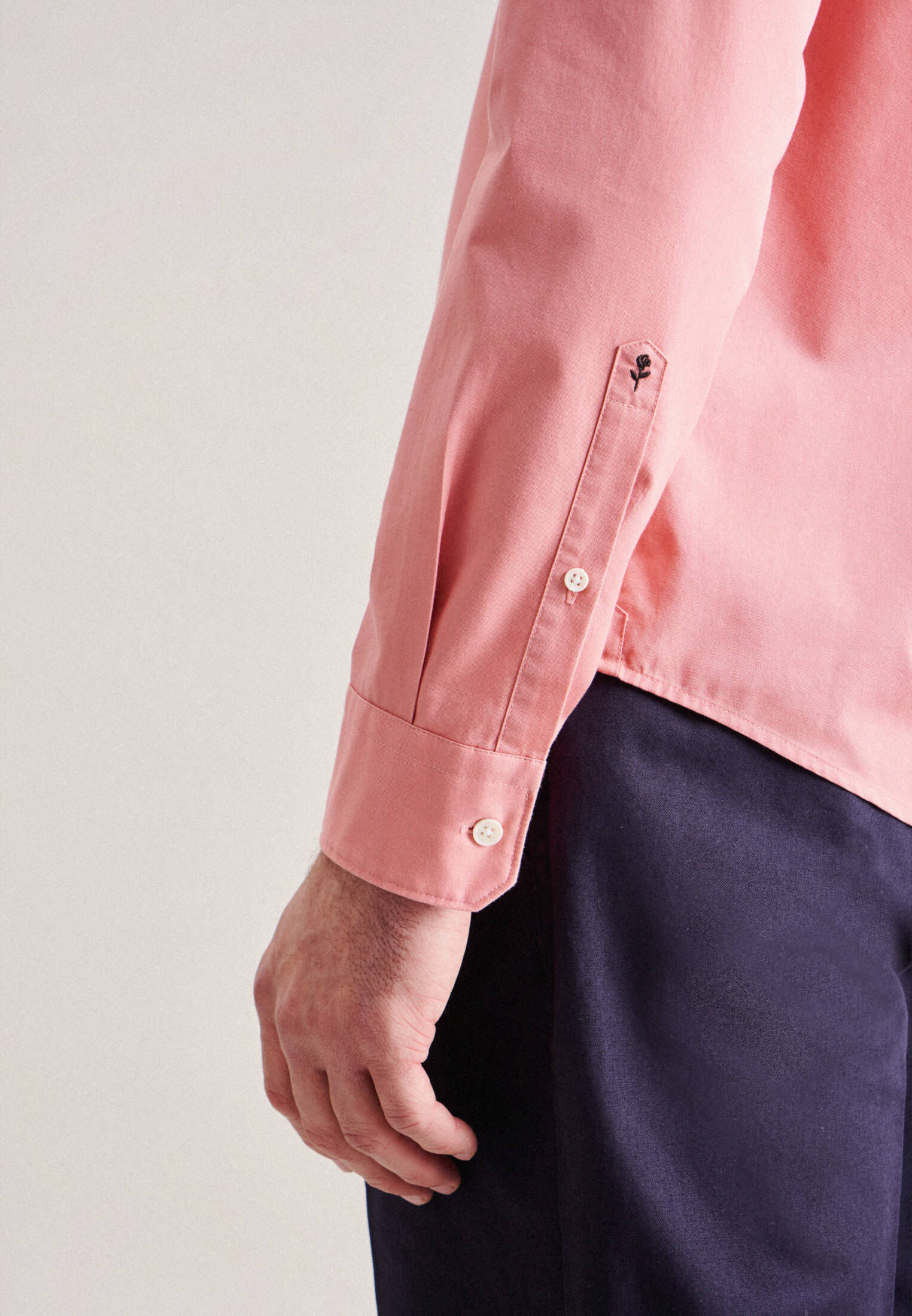 Seidensticker| Herren Casual Hemd Schwarze Rose