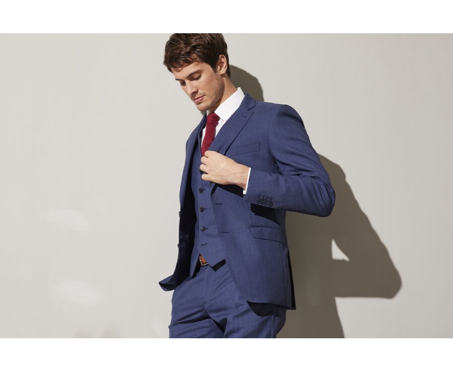 Veste de costume homme Bleu Chiné - LAZARE