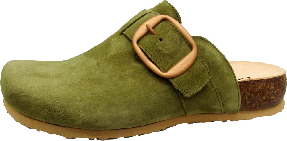 Think! Pantoffel Julia Velour moos