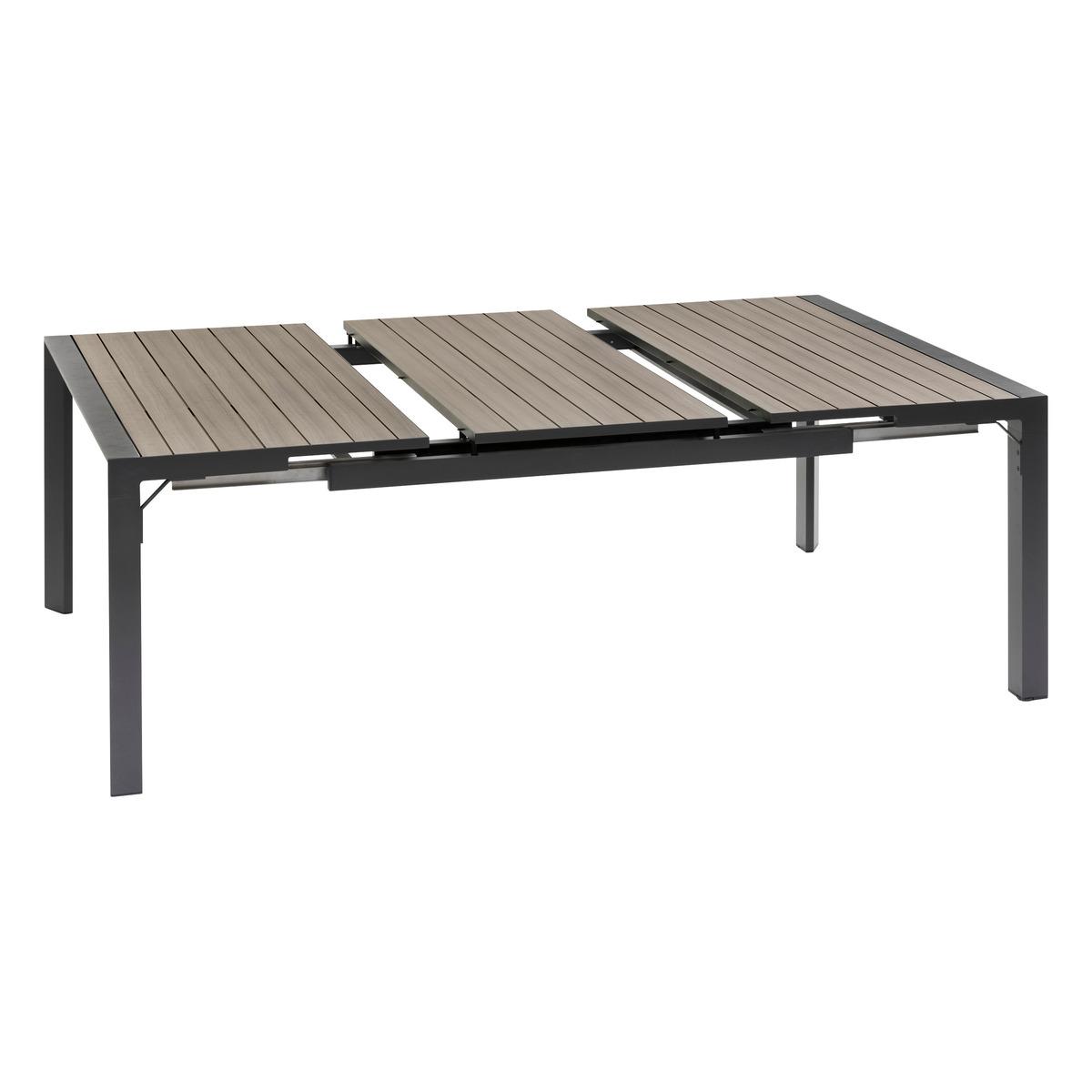 TABLE EVASION RALLONGE AUTOMATIQUE CARREE SEIGLE 10 PLACES