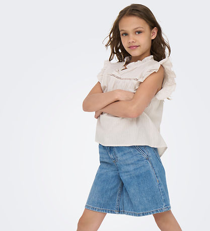Kids Only T-Shirt - KogDaimi - Federgrau/White