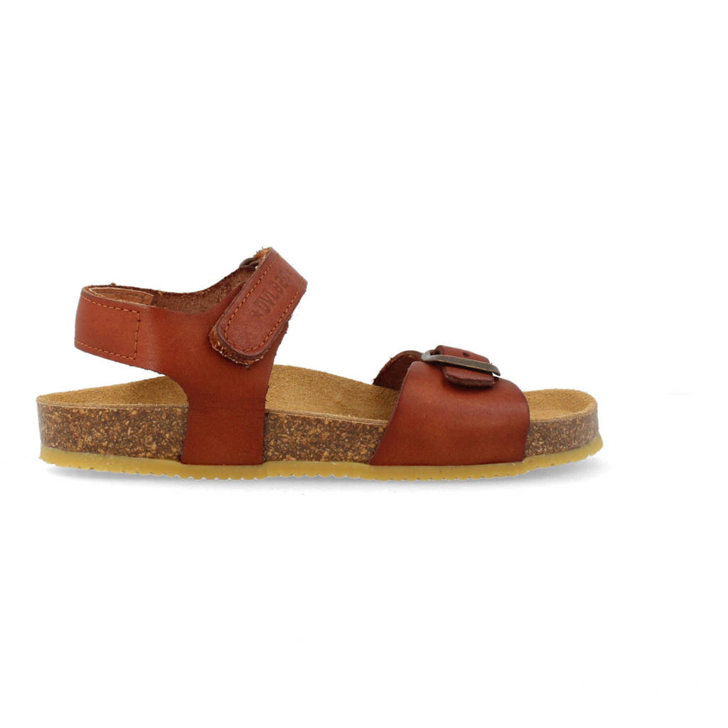 Develab leren sandalen cognac