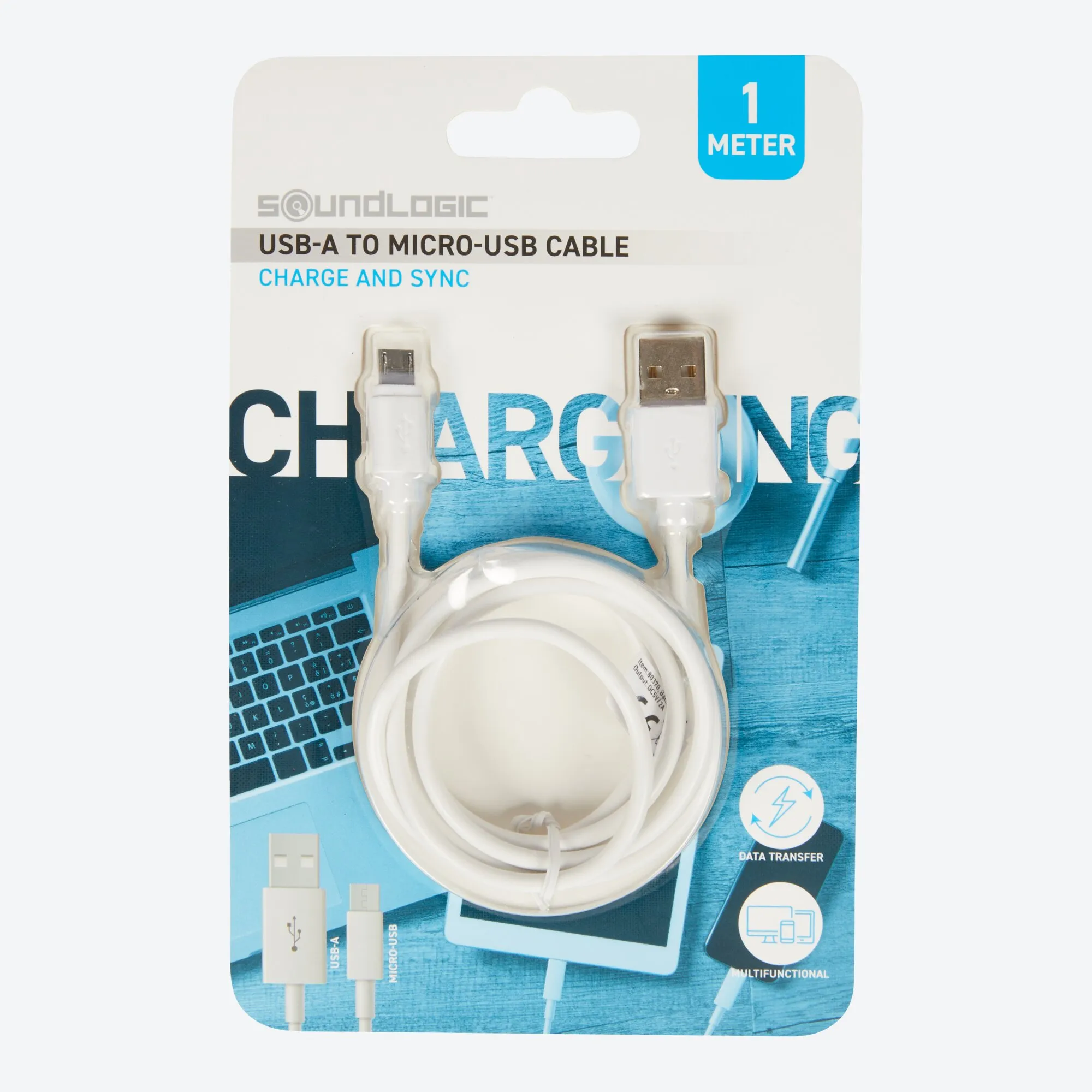 Soundlogic Ladekabel, USB-Type-A zu Mikro-USB, ca. 1m