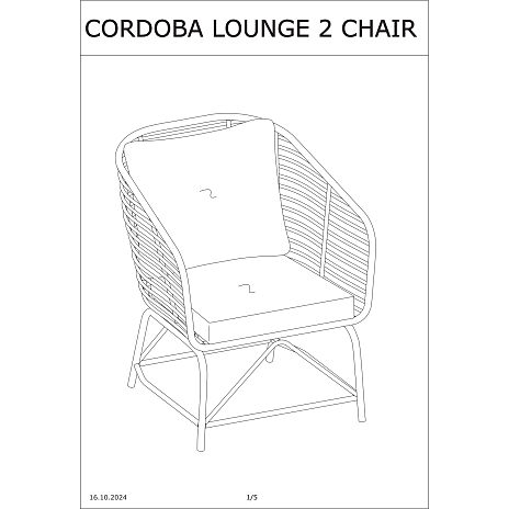 Cordoba loungesæt med hynder - natur