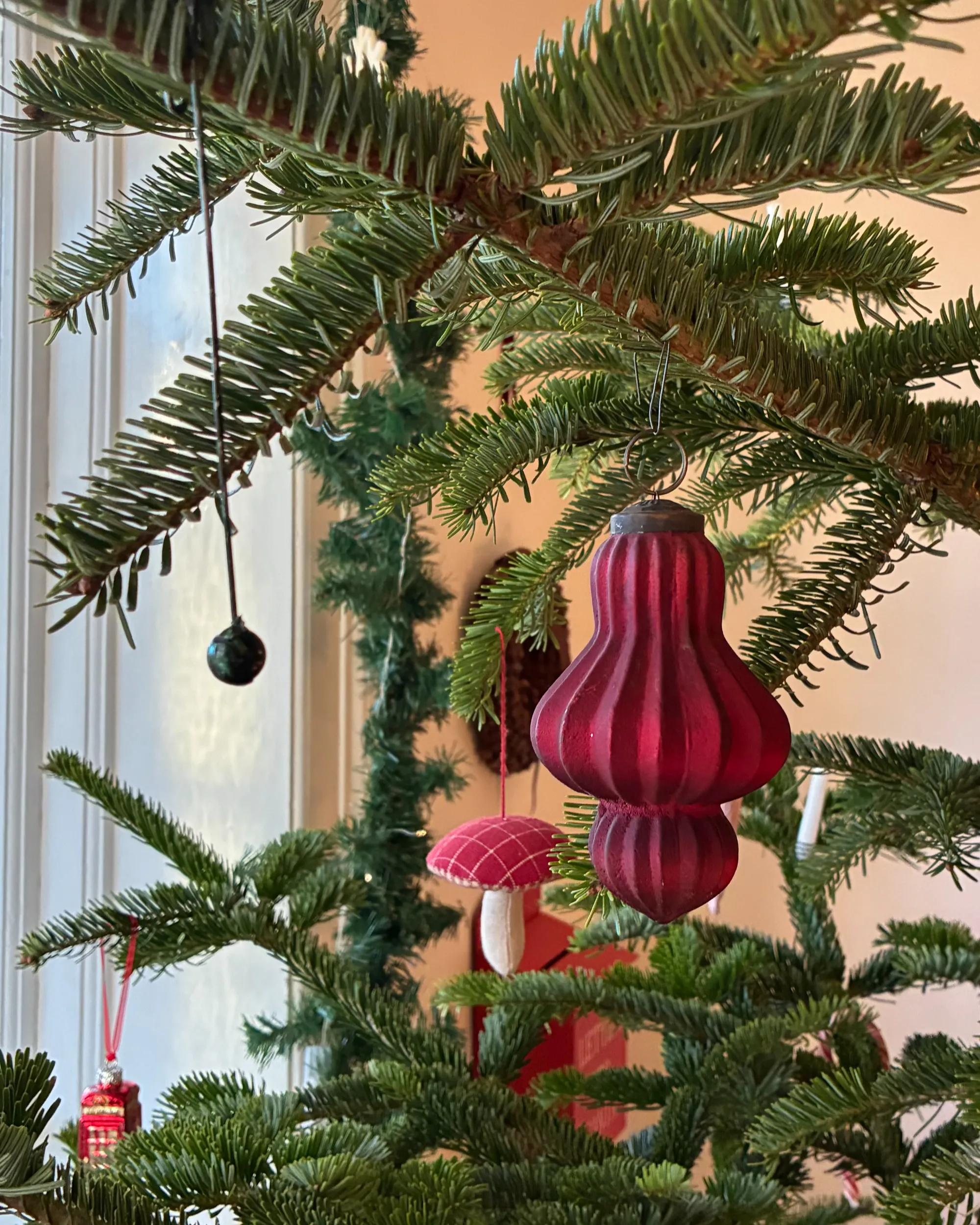 Set van 8 kerstballen BRILLANT Glas Rood