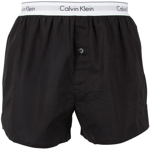 Calvin Klein Jeans - Pack De 2 Bóxers Tejidos Ajustados Con Logo Negro