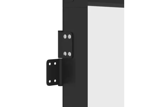 Porte intérieure mince noir 76x201,5 cm verre trempé aluminium