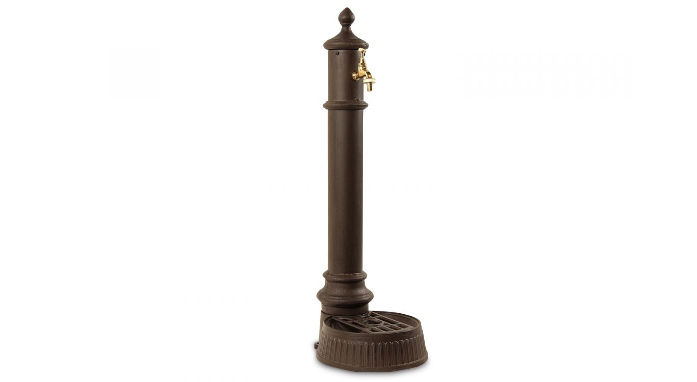 Fontaine de jardin aluminium-métal marron 26x32x82cm