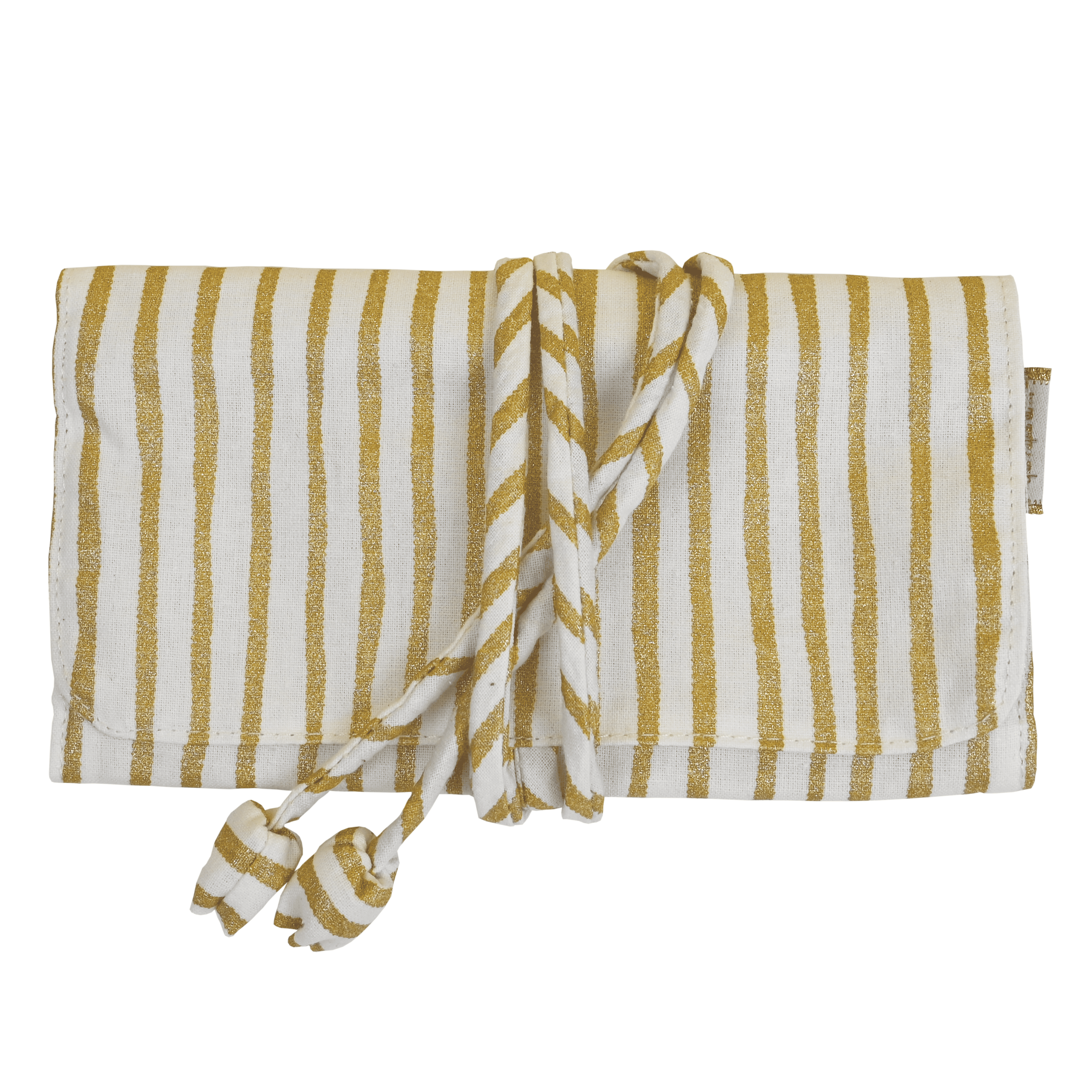 Pochette À Bijoux Rayé Or Blanc