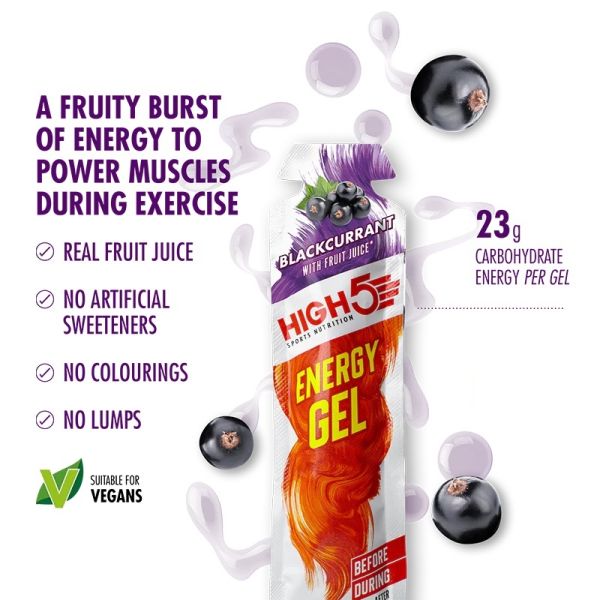 High5 Blackcurrant EnergyGel, 40gr