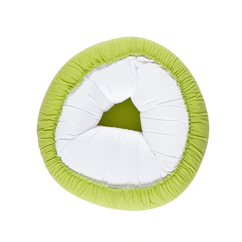 Housse ronde de coussin d'allaitement - Lime - Doré