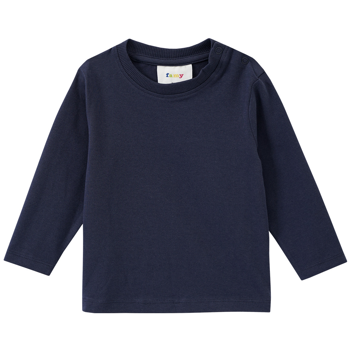 Famy 3 Baby Langarmshirts blau / dunkelblau / weiss