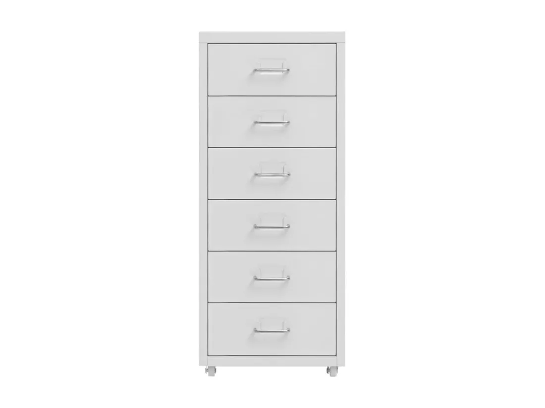 Classeur mobile Gris 28x41x69 cm Métal
