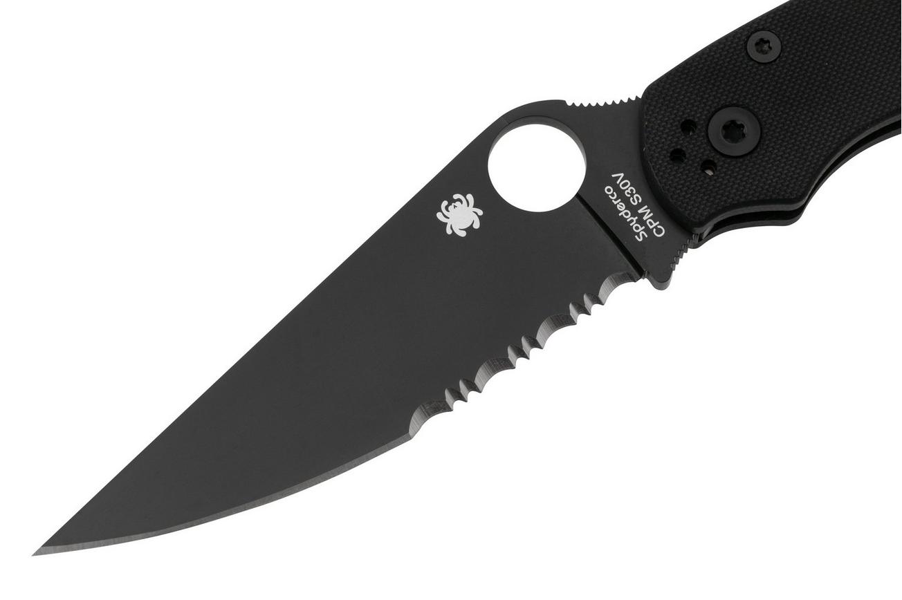 Spyderco Military 2 Black C36GPSBK2 Black G10, partly serrated zakmes