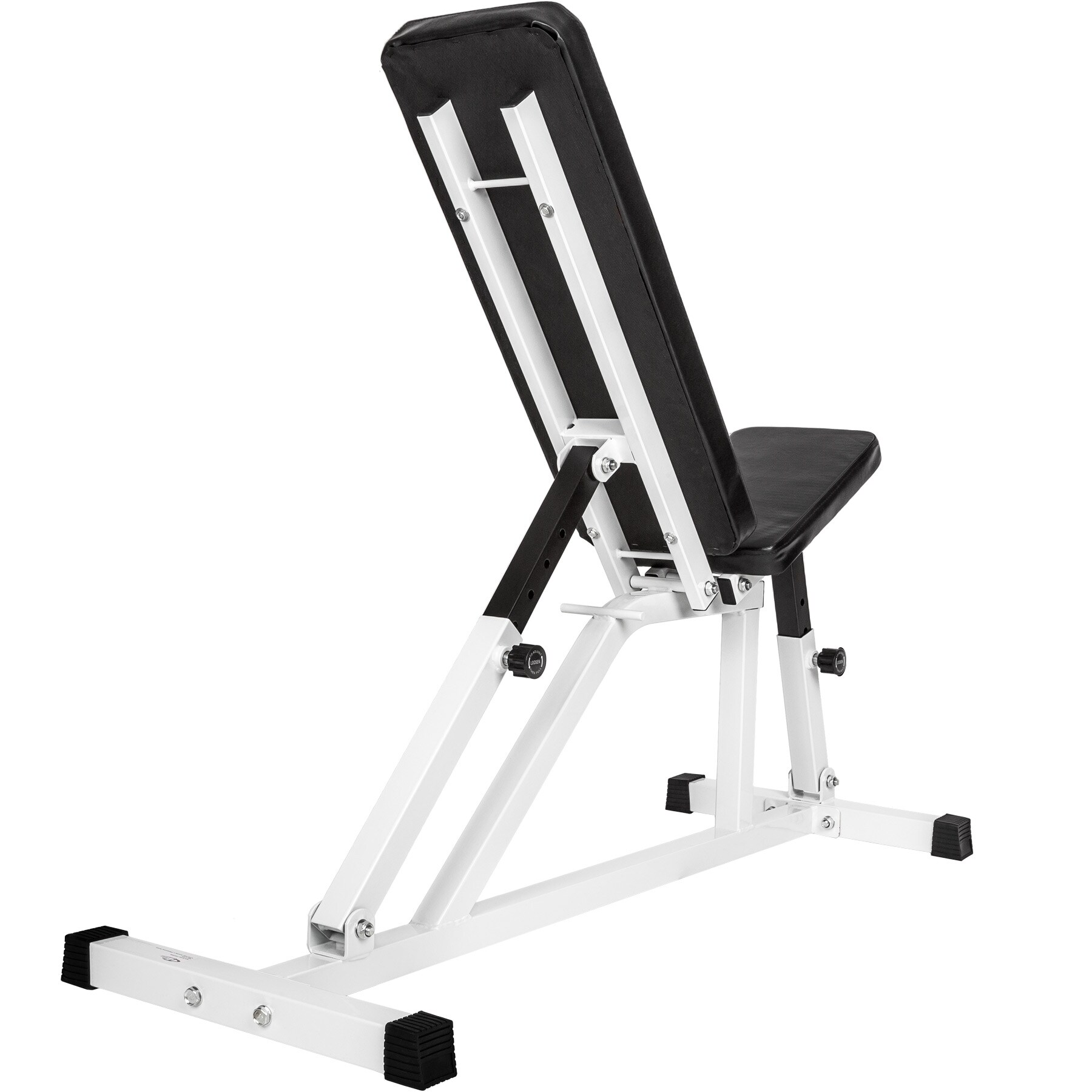 tectake® Hantelbank, Sitz 4-fach verstellbar, gepolstert mit Kunstlederbezug, 120 x 47 x 114 cm