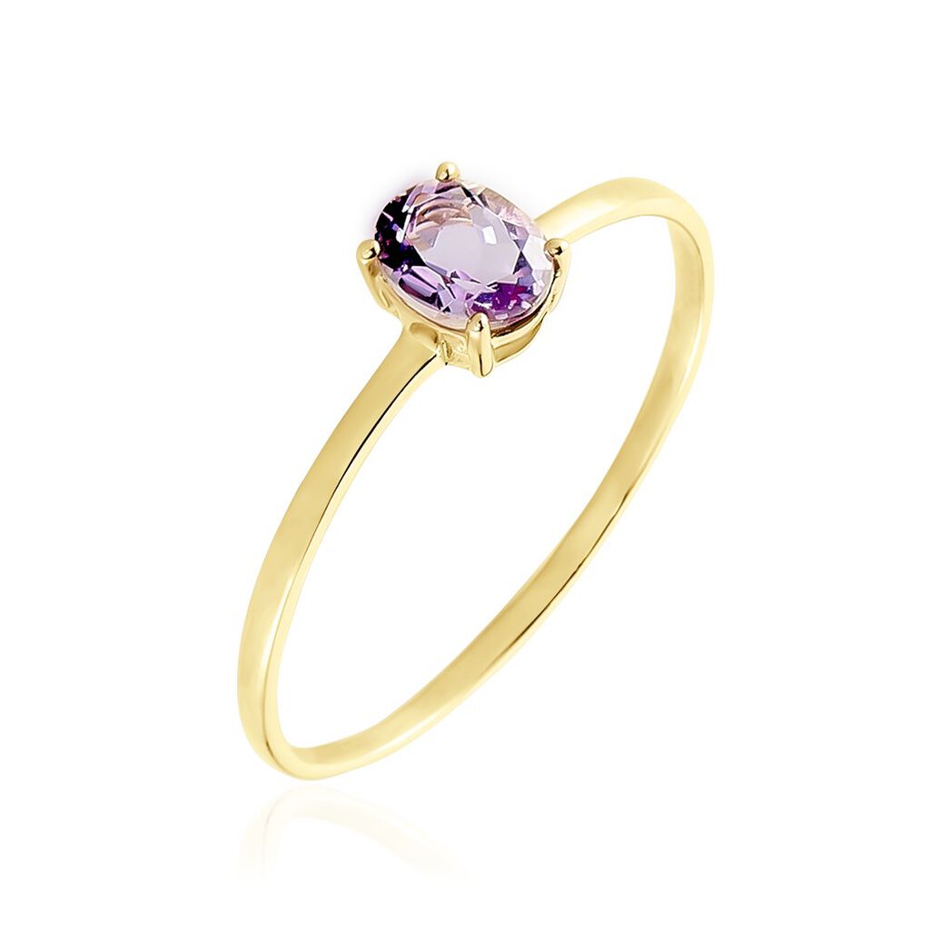 Bague Valentino Or Jaune Améthyste