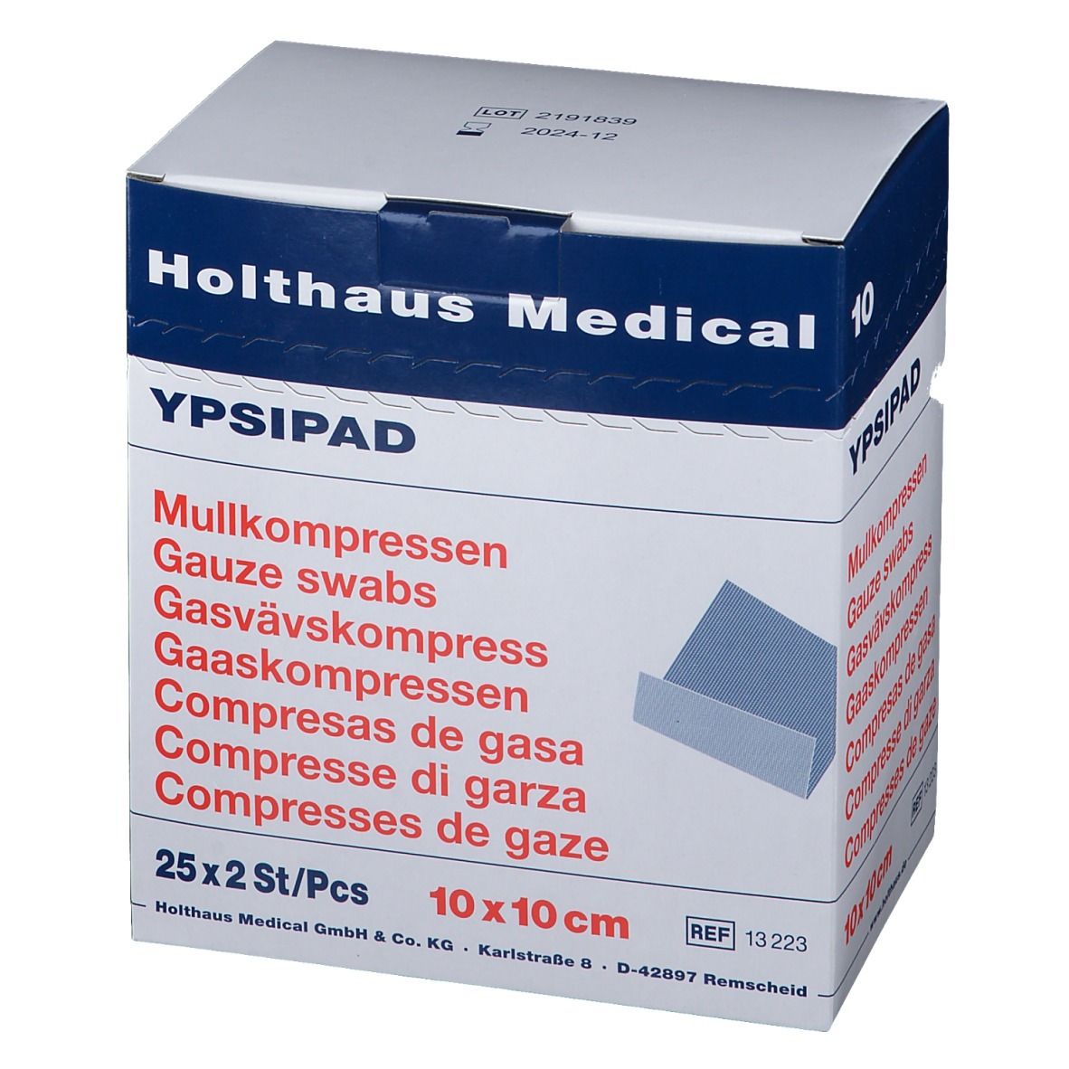 Mullkompressen Ypsipad steril 8fach 10 cm x 10 cm