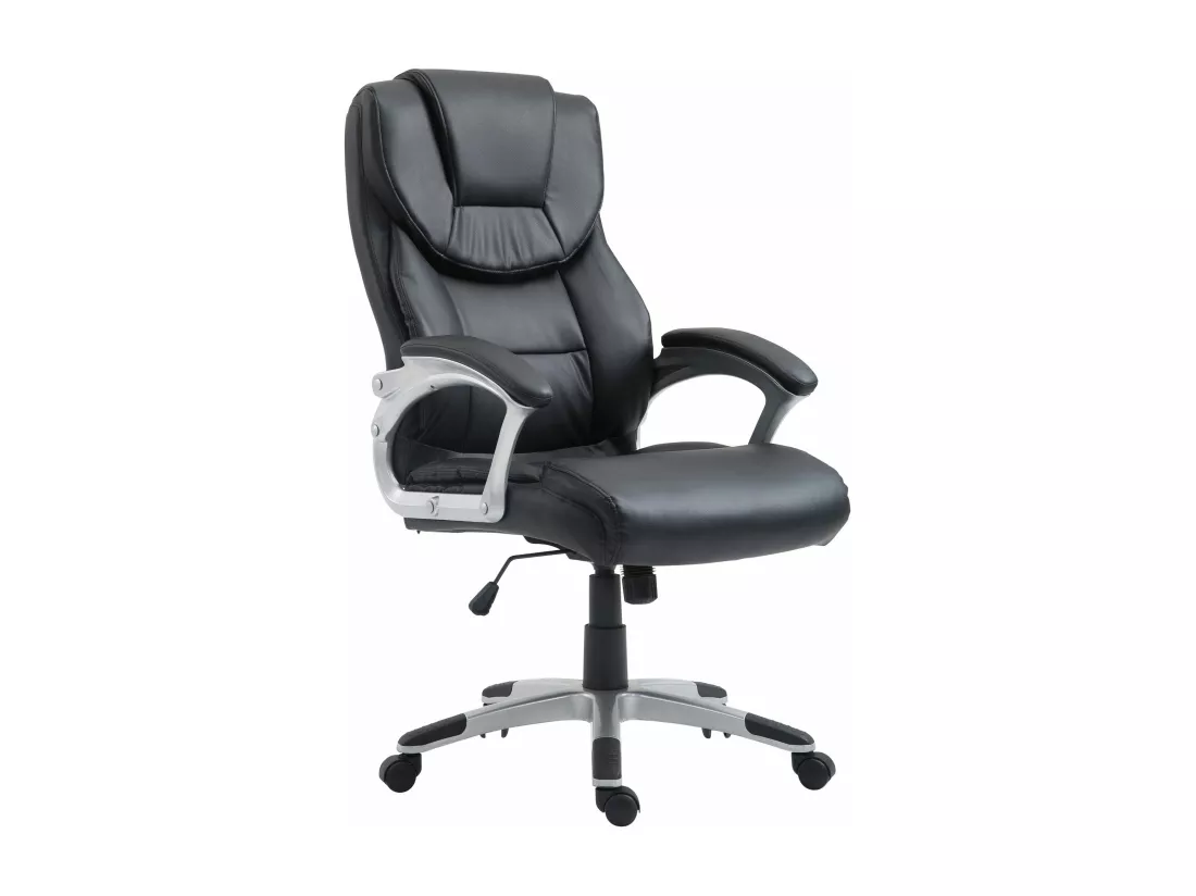 Chaise de bureau - Similicuir & Plastique - Noir - Texas V2