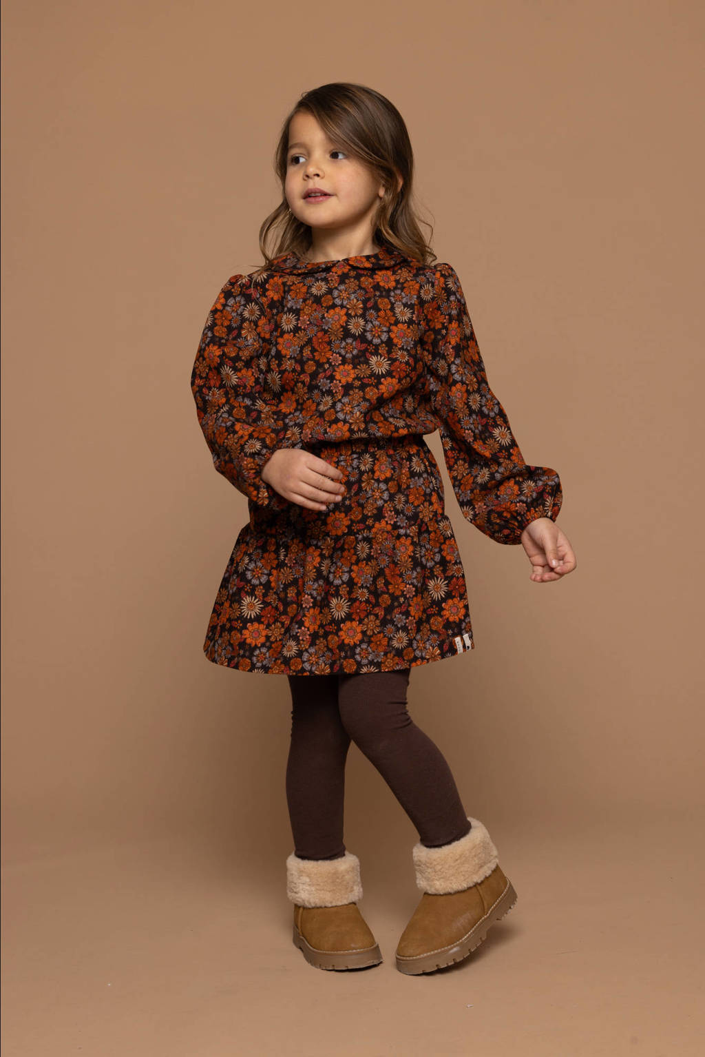 LOOXS corduroy mini rok oranje