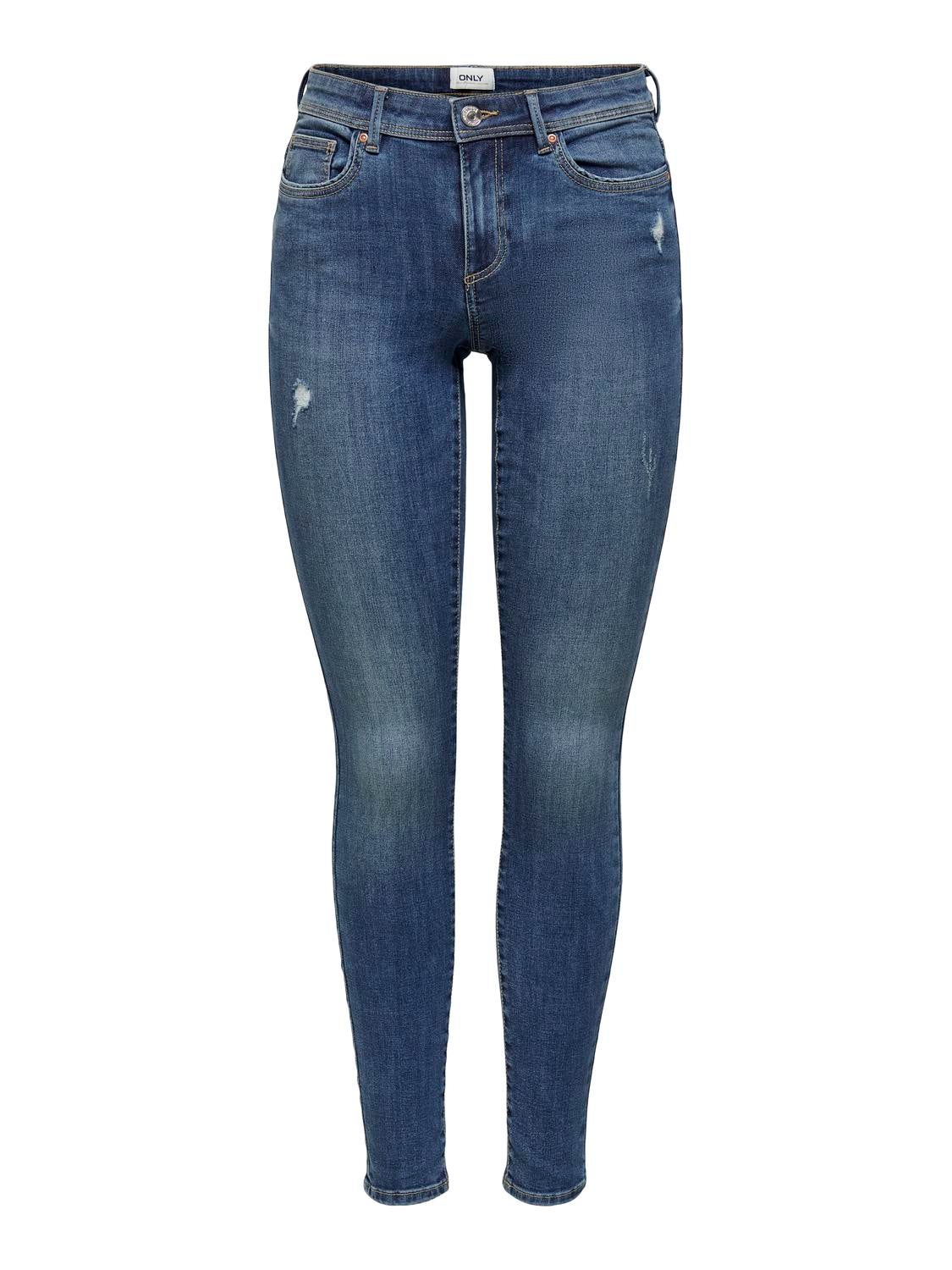 ONLWAUW Mittlere Taille Skinny Fit Jeans Medium Blue Denim