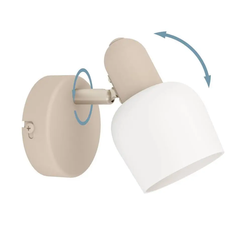 EGLO Corato Spot - E14 - 15.5 cm - Wit/Beige - Glas