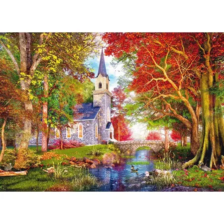 Schmidt Spiele Puzzle - Kapelle im Herbstzauber, 1000 Teile