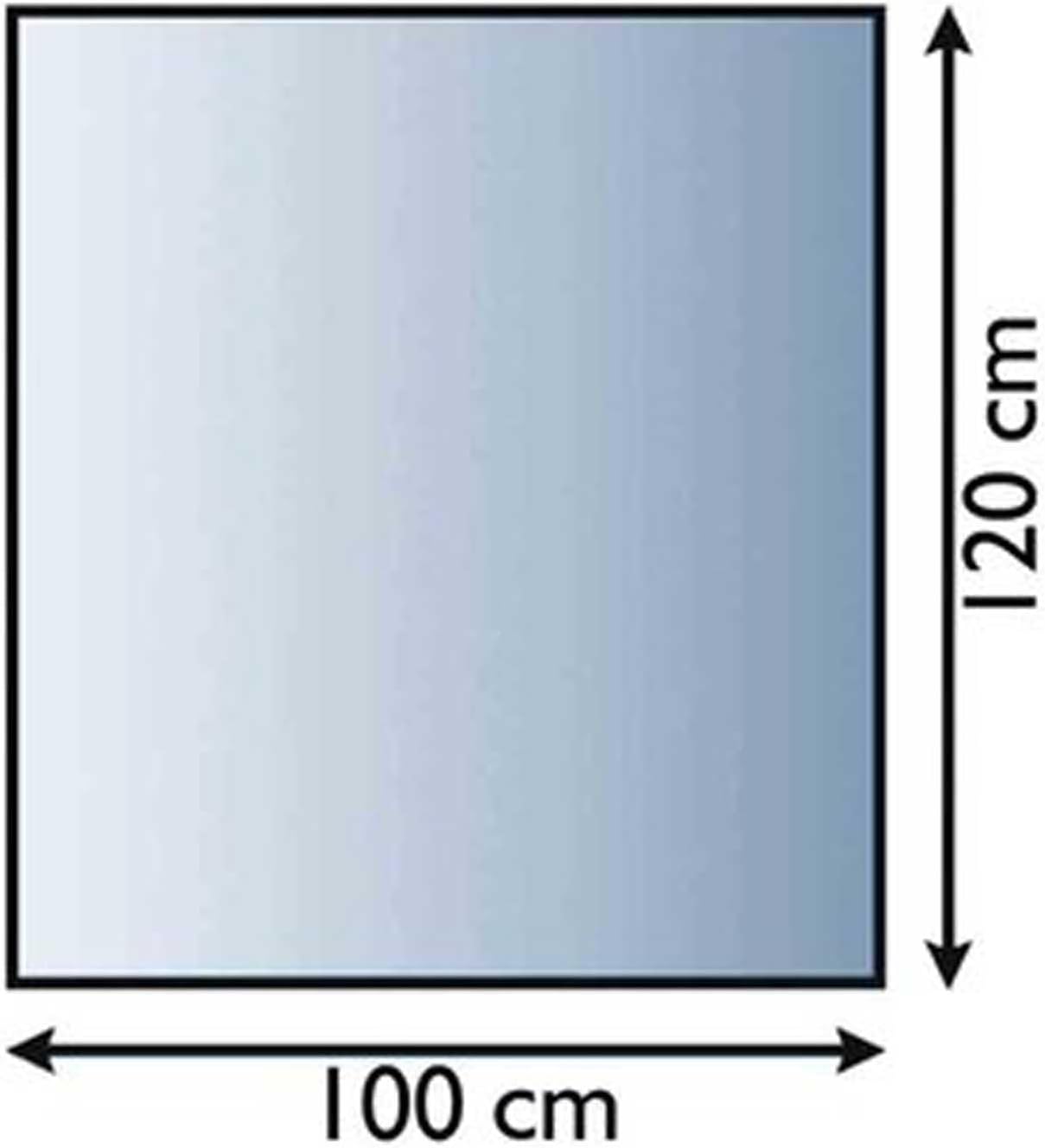 Glasbodenplatte 8 mm Stärke, 100 x 120 cm, Viereck 21.02.895.2 Glasplatte Funkenschutz Platte Kamin Ofen Kaminöfen Lienbacher Vorlegeplatte Bodenplatte ESG Sicherheitsglas