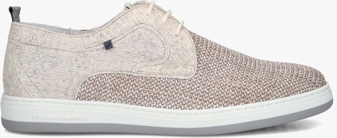 taupe floris van bommel veterschoenen sfm-30309 de dijker