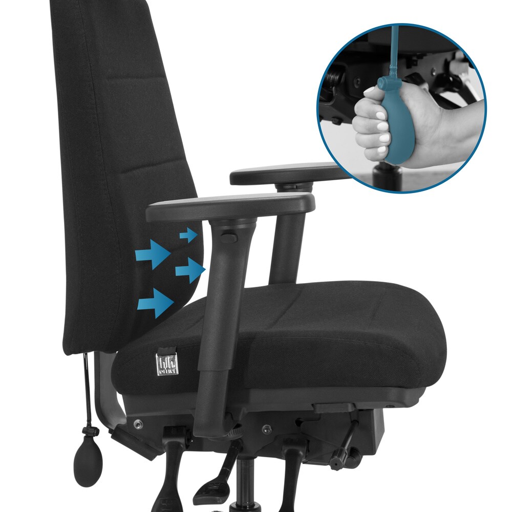 Profi Bürostuhl PHOENIX PRO I Stoff mit Armlehnen (höhenverstellbar) hjh OFFICE