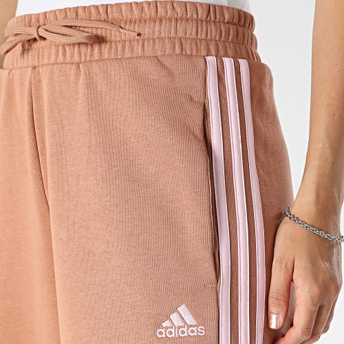 Pantalon Jogging A Bandes Femme 3 Stripes IM0250 Marron Clair