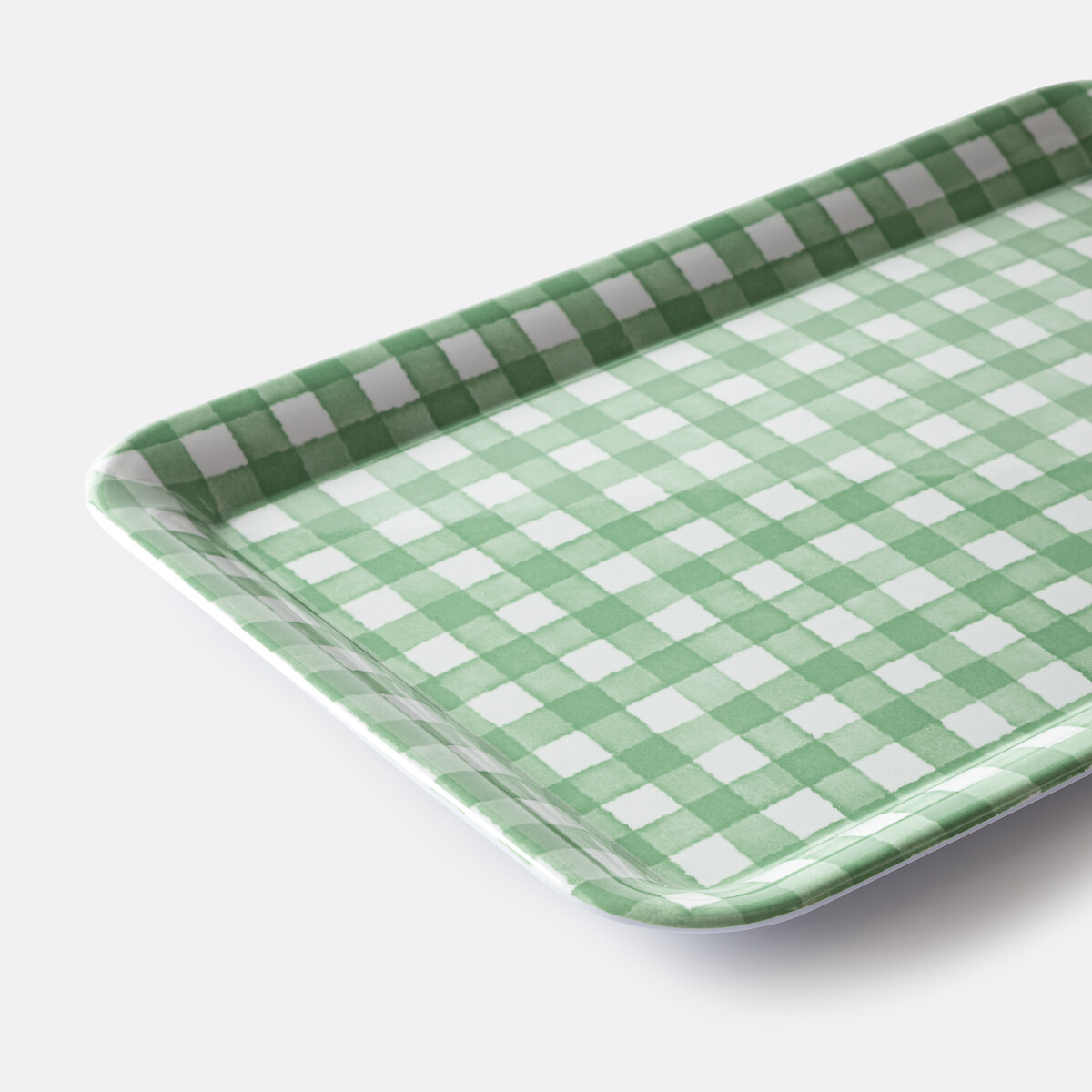 LA REDOUTE INTERIEURS<br>Bandeja retangular com padrão xadrez, Acelie