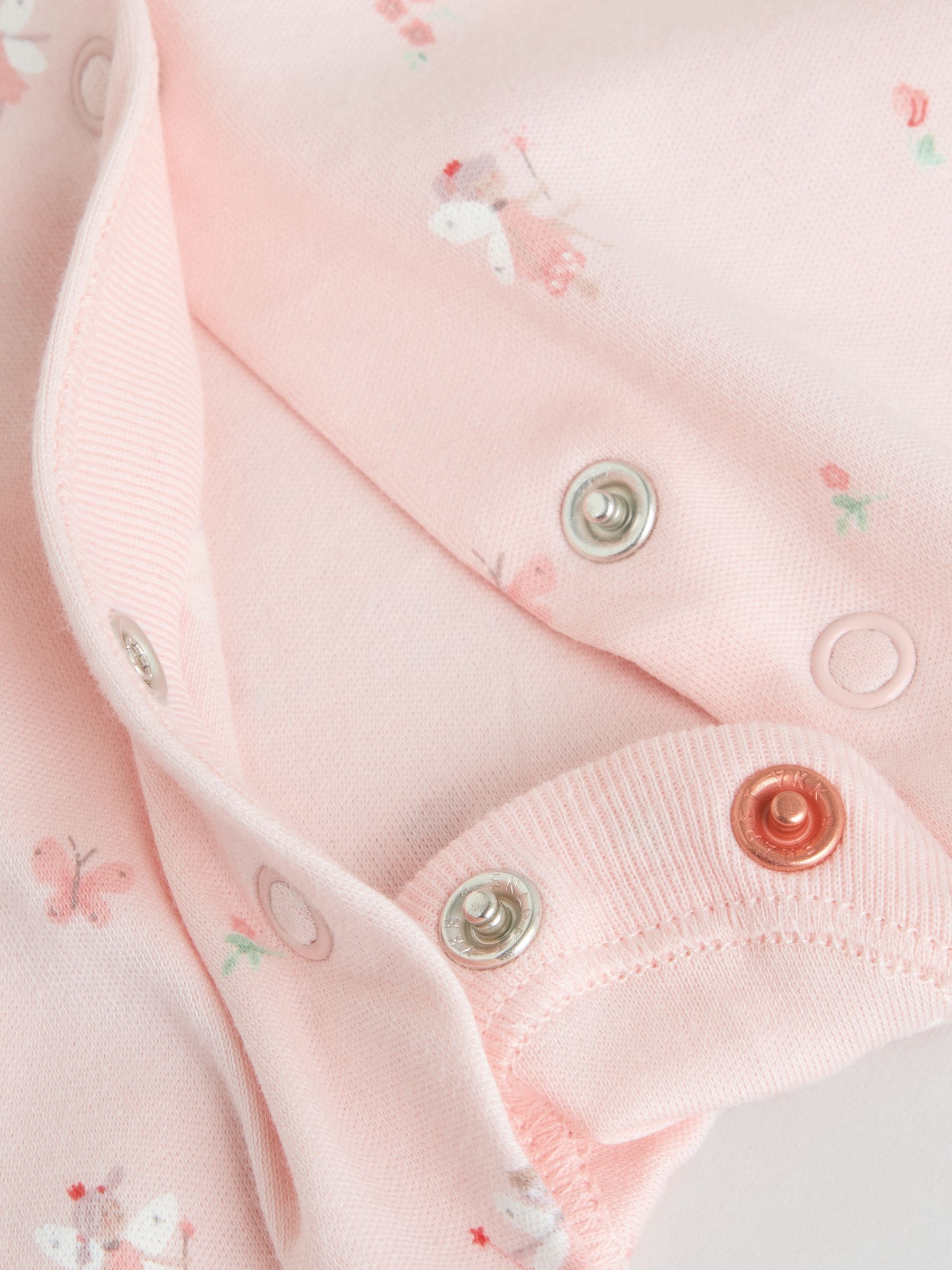 Wit/roze - Babypyjama (0-2jr)