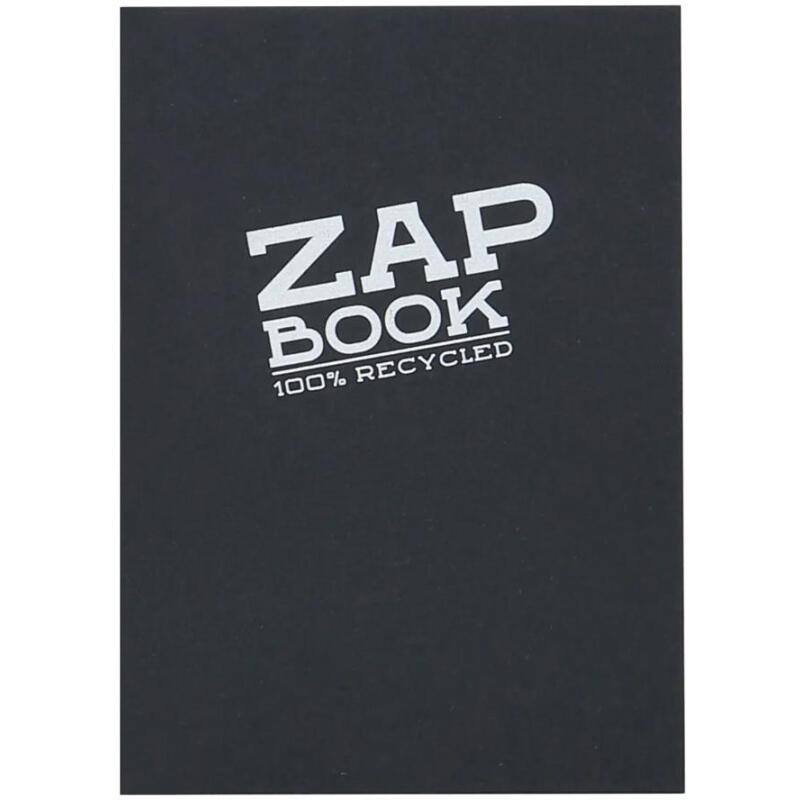 Zap Book carnet collé 160F A6 80g - Noir