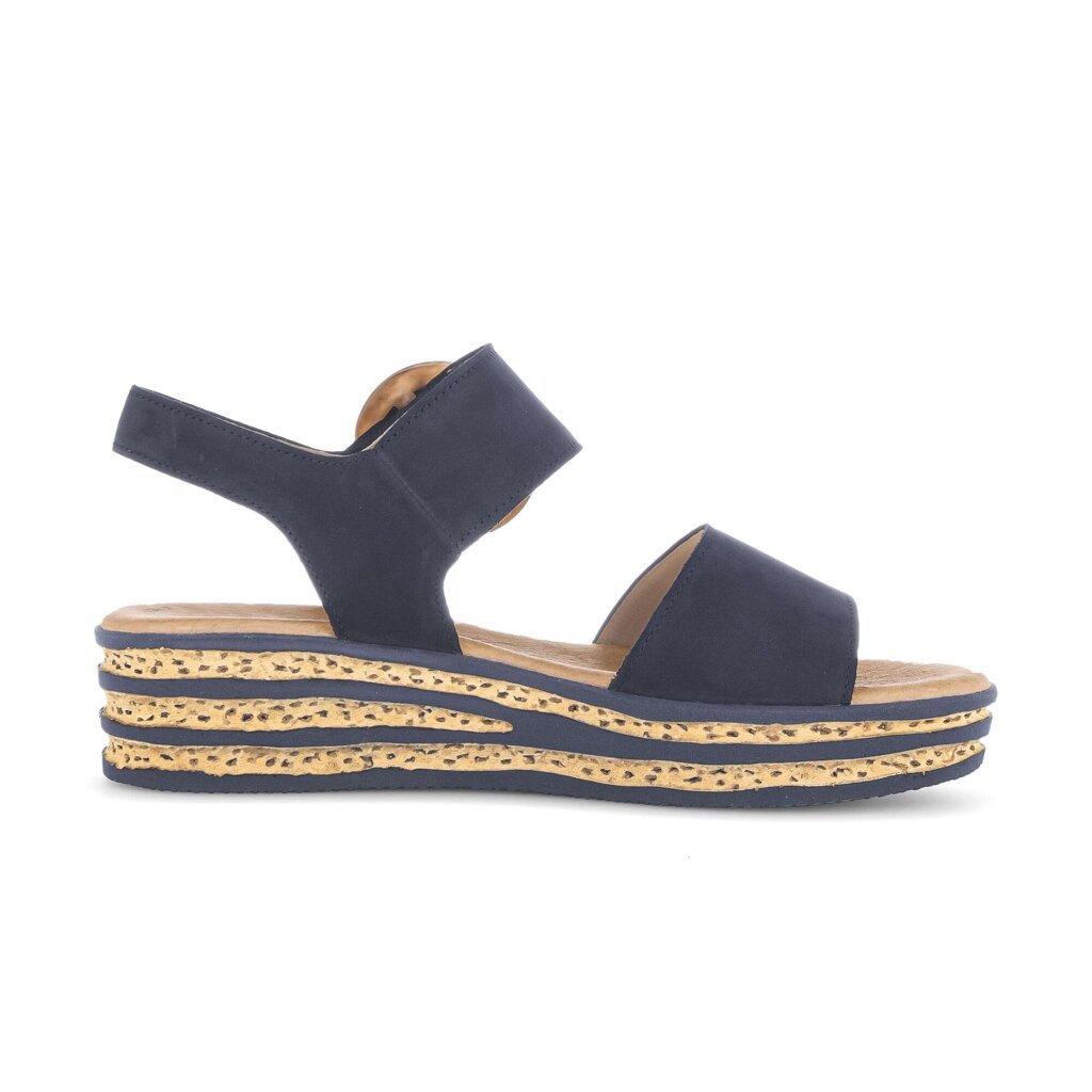 Sandale met plateauzool blauw