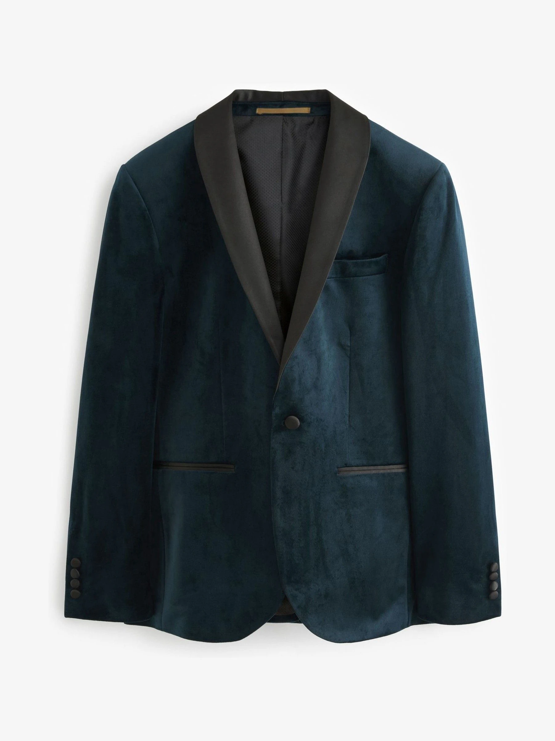 Donker marineblauw - Slim Fit - Fluwelen blazer