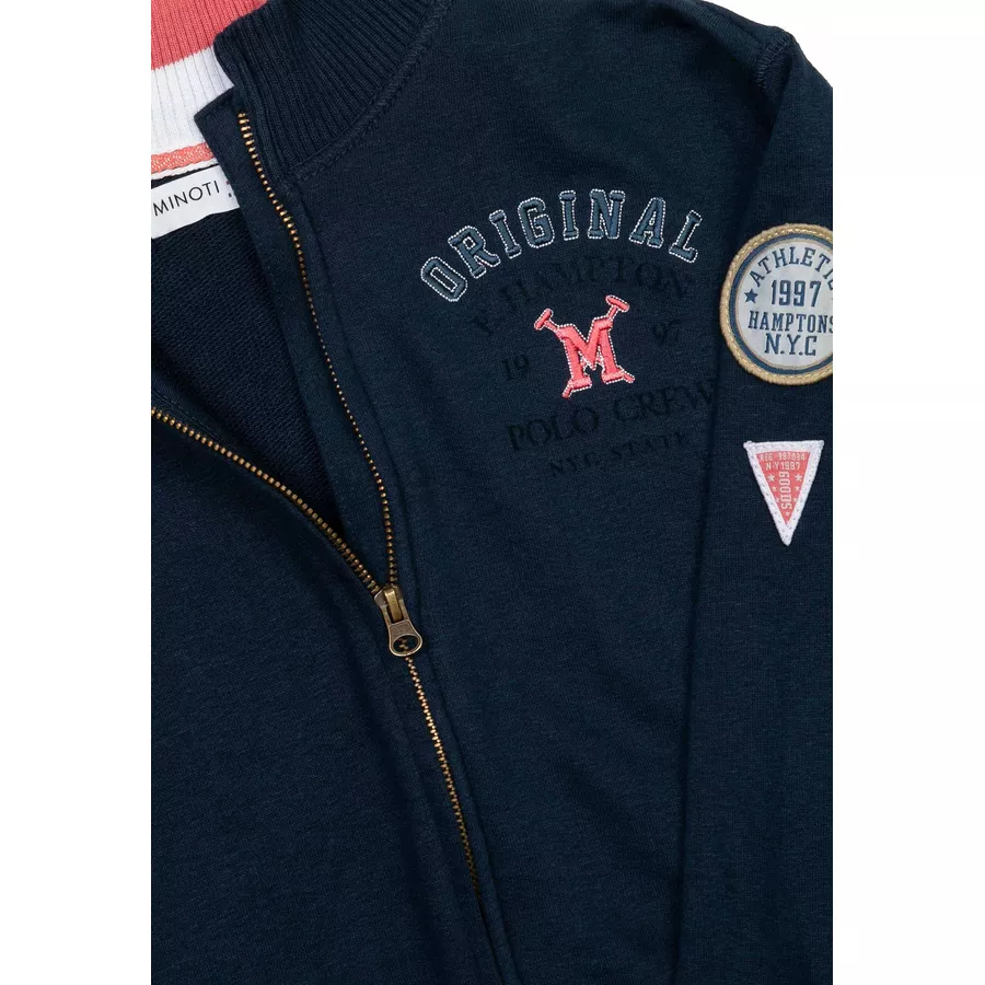 MINOTI Sweatshirt mit Zipper Dunkelblau